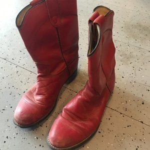 Girls Red Cowboy Boots